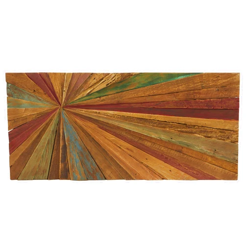 Deco 79 Teak Wood Starburst Handmade Home Wall Decor Radial Wall Sculpture, Wall Art 39