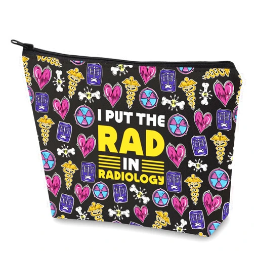 G2TUP Radiology Technologist Cosmetic Bag X-ray Tech Gift Radiology Tech Zipper Pouch I Put The Rad In Radiology (Rad In Radiology)