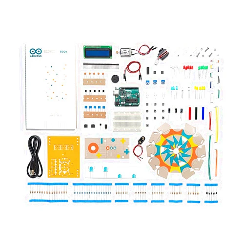 Arduino Official Arduino Starter Kit [K000007] - 12 DIY Projects with Electronic Components & English Projects Book - Original Kit from Italy