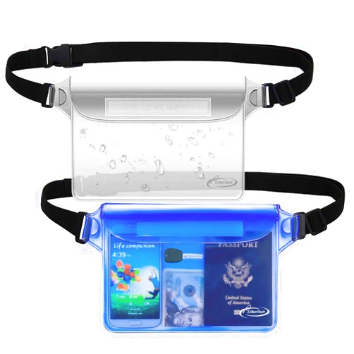 AiRunTech Clear Fanny Pack Waterproof,Beach Cruise Ship Essential Accessories Must Haves,Waterproof Pouch for Phone Passport Wallet Purse with Waist Strap