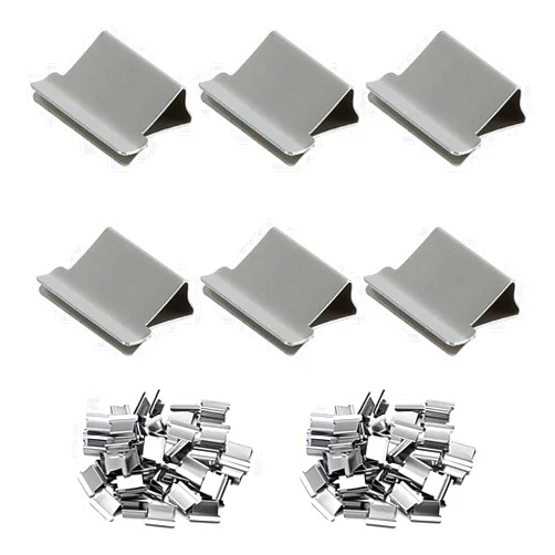 Terrysun 100 Silver Metal Refill Clips, Refill Clips Paper Clam Clip Work with Portable Paper Clam Clip Dispenser, Suitable for Bind Documents, Etc