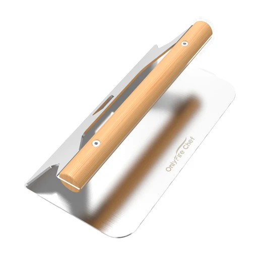 Onlyfire Chef Onlyfire Stainless Steel Burger Press, 9 Inch Heavy Duty Rectangular Bacon Press with Wood Handle, Non-Stick Grill Press for Griddle, Smash Burger Press for Flat Top Grill Cooking