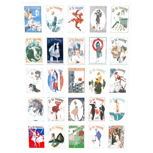 Artery8 50 Pcs French Music Theatre Arts Aesthetic Collage Kit La Vie Parisienne Wall Art Prints A6 Set Pack 14.8 x 10.5 cm (5.8 x 4.1) Room Decor Poster Collection