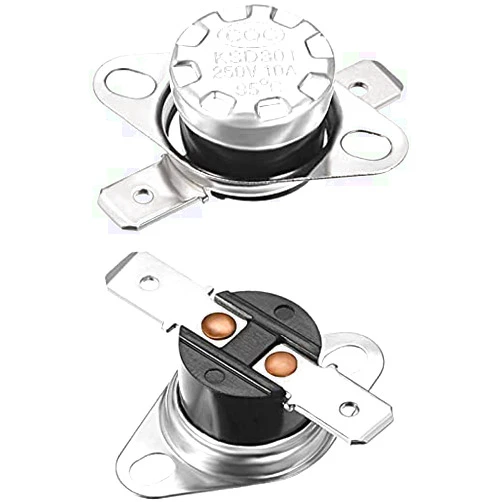 Heyiarbeit 2Pcs KSD301 Thermostat 95°C/203°F 10A Normally Closed N.C Adjust Snap Disc Temperature Switch