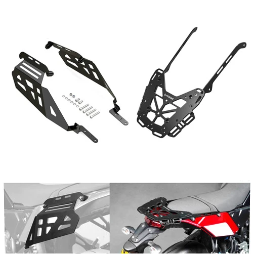 NICECNC Side Luggage Carrier Rear Luggage Rack Compatible with Yamaha Tenere 700 /XTZ700 2019-2024