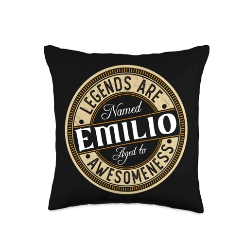 Funny accessories for men named Emilio Emilio | Legends are Named | Emilio Throw Pillow