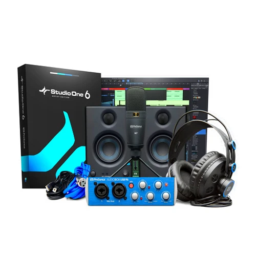 PreSonus AudioBox Studio Ultimate Bundle Complete Recording Kit with Studio Monitors and Studio One Artist and Ableton Live Lite DAW Recording Software