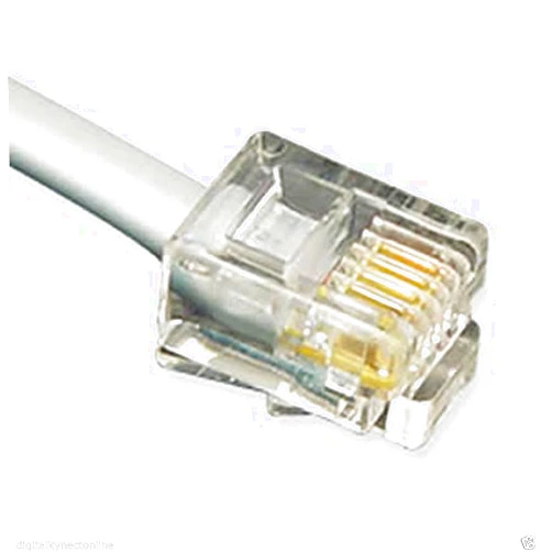 Ayilin BIN ICC ICLC414FSV 14-foot Flat Phone Line Cord 6P4C - Silver