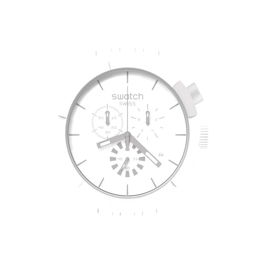 Swatch CHEQUERED WHITE Unisex Watch (Model: SB02W400)