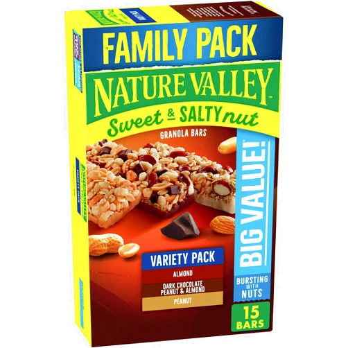Nature Valley Granola Bars, Sweet and Salty Nut, Variety Pack, 15 ct