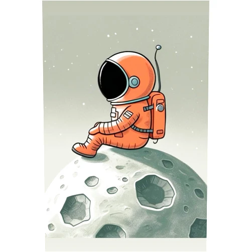 Alex Tray Astronaut Notebook College-Ruled Lined Paper Journal / 6x9 / 60 pages College Ruled Notebook