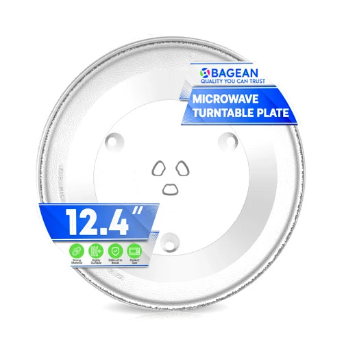 Bagean Microwave Plate Replacement 12-3/8” for Oster P34 Microwave Glass Turntable Plate - Oven Cooking Tray Dish Fits Plates From Many Microwave Turntable Brands Including GE Panasonic and Sanyo