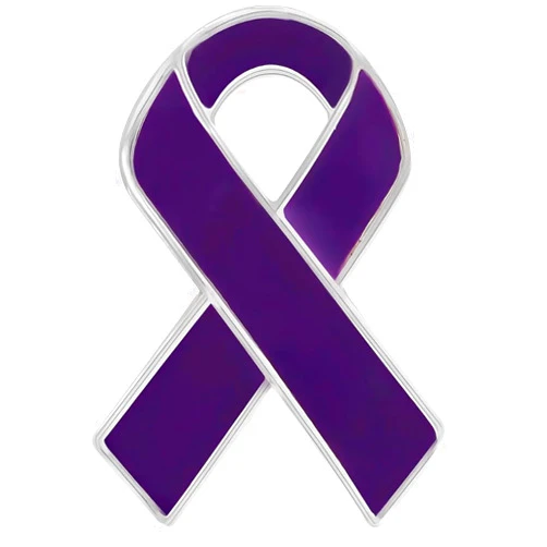 Fundraising For A Cause 1/2/5/10/25/50pcs purple ribbon awareness pins – for alzheimer’s, domestic violence, epilepsy, pancreatic cancer, lupus, crohn’s disease - perfect for support groups, gift giving and fundraising
