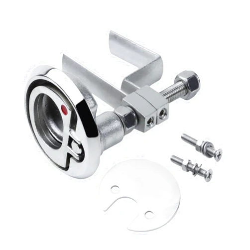 DHAEY Boat Deck Cam Latch Hatch 316 Stainless Steel Marine Floor Buckle Flush Pull Hatch Lift Handle Recessed Hatch(No keys set)