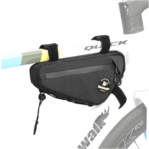 Rhinowalk Bike Frame Bag Under Top Tube Bag Bicycle Triangle Bag with Side Pockets Storage Pouch for Road Mountain Bike