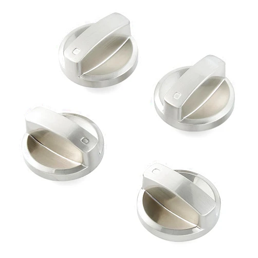 atgestore 815536 KIP 2E821 Stove Knob Replacement for Wolf Stove Parts, CT30G/S CT15G/S Burner Knobs for Wolf Gas Range Parts Stainless Steel Stove Top Knobs Cooktop Control Knob 4 Pcs