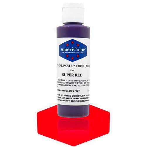 AmeriColor Soft Gel Paste Food Color, 4.5-Ounce, Super Red