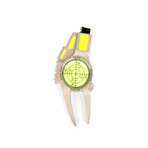 Green Wizard Golf Divot Tool with Green Reader - 4 in 1 Golf Divot Tool for Repairing Greens, Reading Green, Cleaning Clubs, and Groove Cleaner - Includes Detachable Ball Marker
