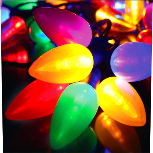 LEDUP MANUFACTURING GROUP LTD Home Accents Holiday 100 C9 Continuous On Heavy Duty Ceramic LED Light - Multi-Colored (Translucent)