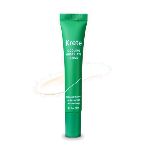 KRETE Cooling Under-Eye Stick with Liposomal Caffeine and Tripeptide-5 - Helps with Dark Circles and Puffiness, Vegan & Cruelty-Free, 0.5oz