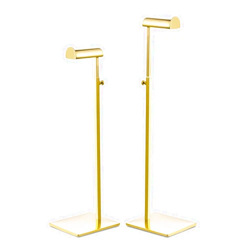 Elitnus Gold Set of 2 Adjustable Height Purse Display Stand - Metal Handbag Display Stand Set - Single Hanging Hook for Boutique Store