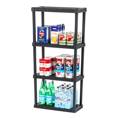 IRIS USA 4-Shelf Heavy Duty Plastic Storage Shelves, 160lb Capacity, 48