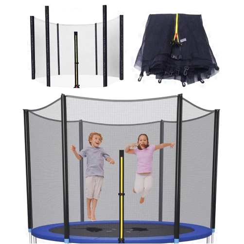 CIRONI Trampoline Safety Net, 6FT 8Ft 10FT 12FT Trampoline Enclosure Safety Net Fence Outdoor Trampolining Bounce Replacement Safety Net for Round Frame