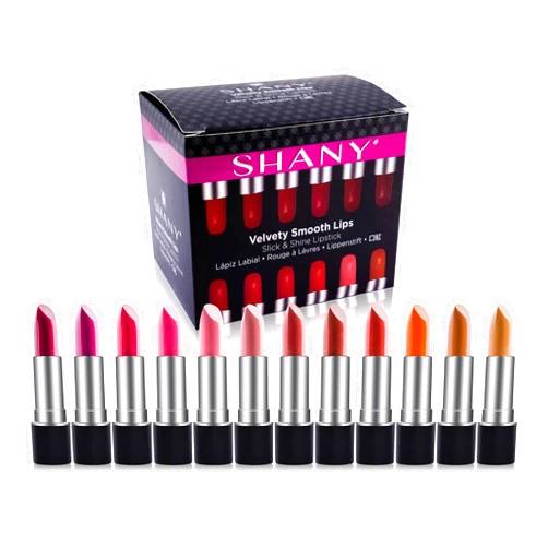 SHANY Slick & Shine Multi-Colored Lipstick Set - 12 Matte Lip Colors Long Lasting & Moisturizing Lip Shades In A Premium Packaging Gift Box with Vitamin E and Aloe Vera. Multi Pack