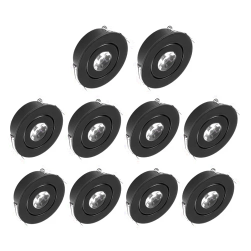 Sorfia 10 Pack 2 Inch LED Recessed Lighting, 1W 120LM Recessed LED Lights, Gimbal Adjustable Recessed Lights, Mini Spotlight Mini Spotlight 3000K Warm White Ceiling Light with Driver
