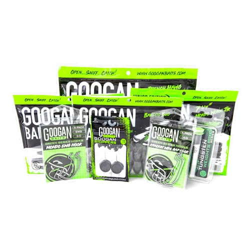 GOOGAN BAITS Texas Rig Bundle - Complete Bass Fishing Kit with Soft Plastic Lures, Hooks, Weights, & Accessories