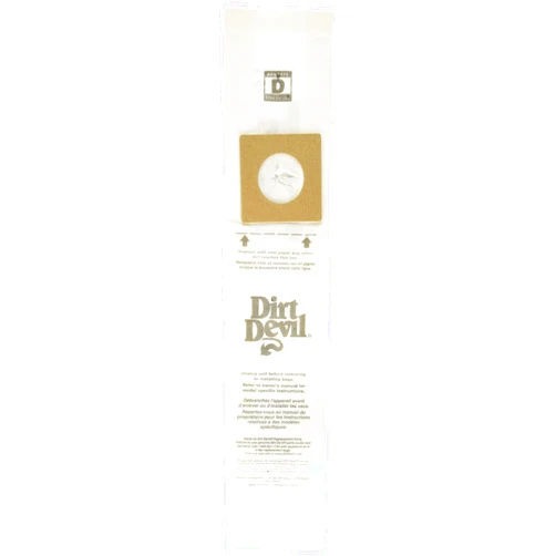 Hoover Dirt Devil Type D Vacuum Bags (3-Pack), 3670147001,White
