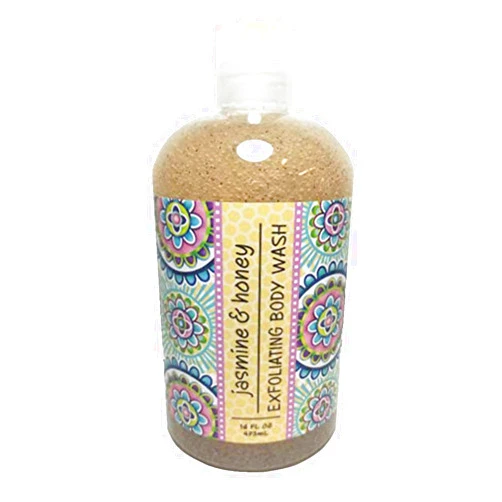 Greenwich Bay Exfoliating Body Wash, Enriched with Shea Butter, Blended with Loofah and Apricot Seed 16 oz (Jasmine & Honey)