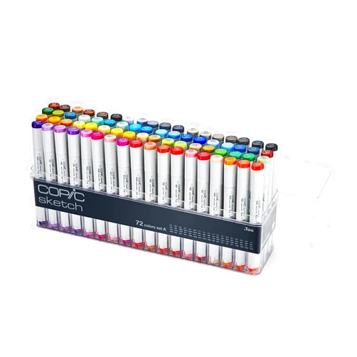 Copic Sketch, Ultra-blendable Alcohol Markers, 72pc Set A