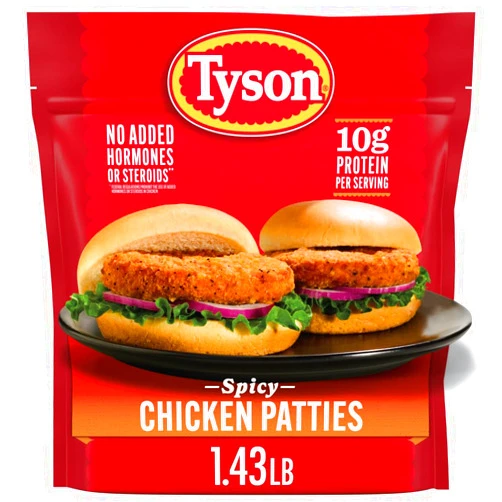 Tyson - Cooked RVAP Tyson Fully Cooked Spicy Chicken Patties, 23 Oz. (Frozen)