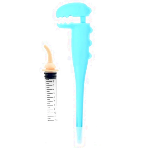 TAOZUA Pet Pill Dispenser, Pet Piller Gun Oral Tablet Capsule,Silicone Syringes for Cats, Dogs and Small Animals (Blue-Pusher+Syringe)