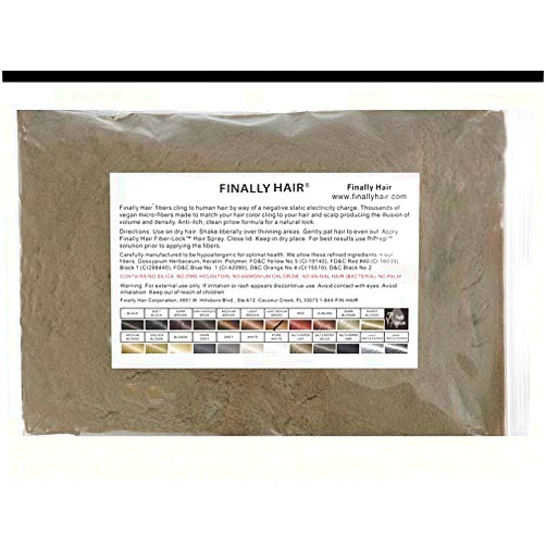Finally Hair Building Fiber Refill 100 Grams Light Medium Brown Hair Loss Concealer by Finally Hair (Light Medium Brown - our lightest brown shade)