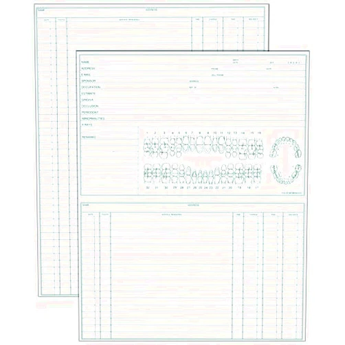 Doctor Stuff - Dentist Office Forms, Dental Patient Chart Form, and Printco Item DF0420, 8-1/2