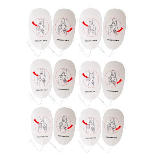 ELYSAID Latex Free Foam XFT AED Practi-Trainer Replacement Pads,Adult, 6 Pairs
