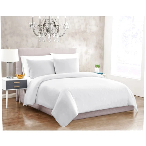 Christian Siriano NY 300 TC King 3 Piece Duvet and Pillowcase Set - Cotton Sateen Collection - Grey