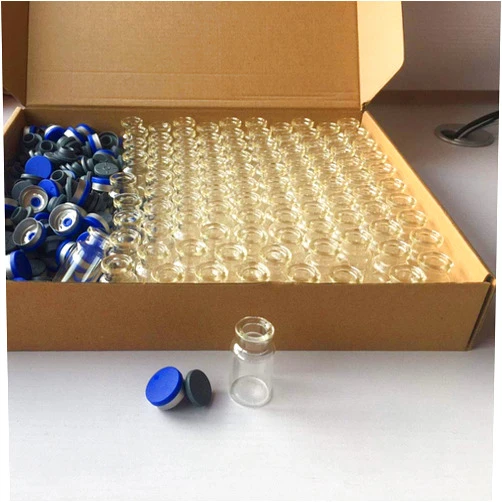 LabZhang 100pcs 10ml Vials-Glass Clear Bottom Headspace Vial with Plastic-Aluminum Flip Off Caps and Rubber Stoppers,Transparent Glass Headspace Vials,10ml Capacity（Transparent）