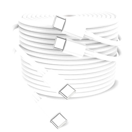 Durcord 100W USB C to USB C Cable 2-Pack 10ft, Upgraded Fast Charging USB Type C to Type C Cable, USB-C Cord Phone Charger Compatible with iPhone 16/15/Samsung/Android/Phone/Pad/Macbook/Pro/Plus/Max etc.