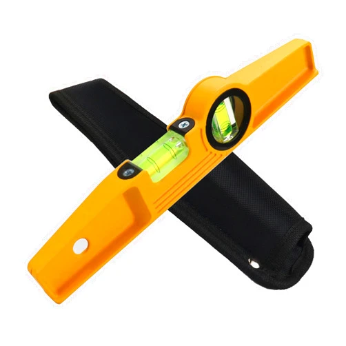 RONGPRO 10 Inch Aluminum Die-Cast Magnetic Torpedo Level, Professional Magnetic Scaffolding Spirit Level, Torpedo Level with Rare Earth Magnet 250MM and Holster