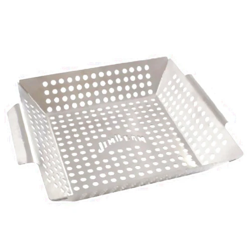 Jim Beam JB0127 Stainless Steel Heavy Duty Grilling Wok