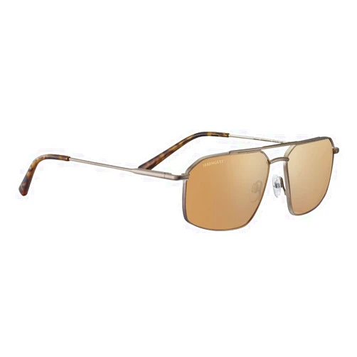 Serengeti - Wayne Square Metal Sunglasses, Polarized, Men and Women, Made in Italy