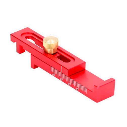 Hilitand Depth Measuring Ruler, Aluminium Alloy 5‑40mm Woodworking Saw Gaps Gauge Tool for Cutting Slotting (T2)