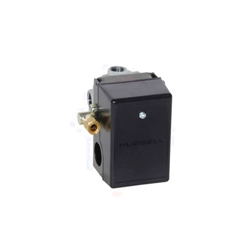 MIDWEST CONTROL 69JF8LY2C Hubbell Pressure Switch, with Unloader and On/Off Lever, 4 Port Manifold, 115-150 psi, 1/4