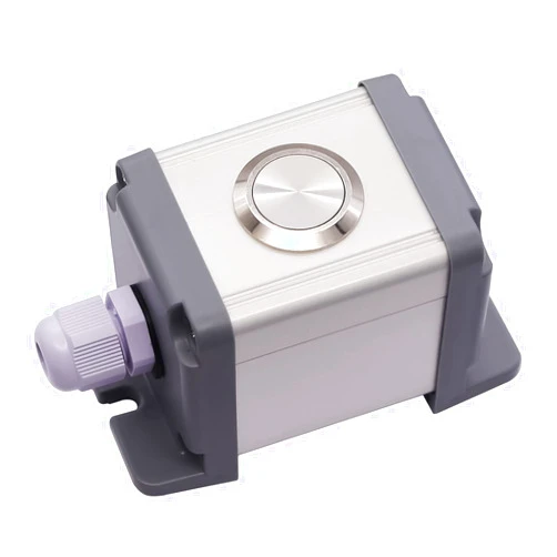 mxuteuk 22mm Momentary Push Button Switch Box Stainless Steel Metal 12V-24V DC 1 NO Flat Top Switch with Waterproof Switch Station G019