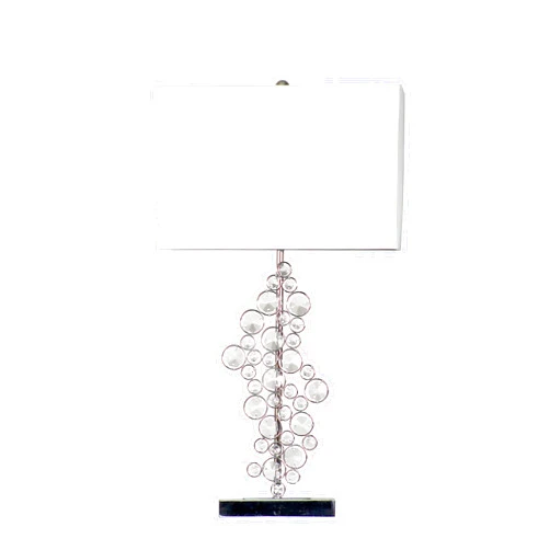 Elegant Designs LT1027-CHR Prismatic Crystal Sequin and Chrome Table Lamp