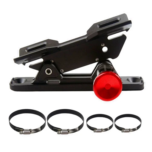 ZHILXN Quick Release Fire Extinguisher Mount - Aluminum Adjustable UTV Roll Bar Fire Extinguisher Holder Mounting Bracket for Jeep Wrangler TJ JK JL JKU Polaris RZR Ranger Cam-Am X3 Universal