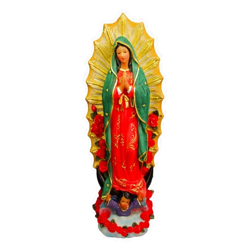 PSYHILAR 10 Inch Virgen de Guadalupe Statues, Our Lady of Guadalupe Virgin Mary Statue, Large Virgencita Maria Estatua Resin Figurine